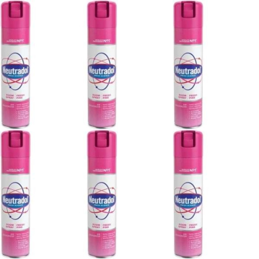 Neutradol Fresh Pink Aerosol Room Spray Odour Destroyer Air Freshener 300ml (Pack of 6) on OnBuy