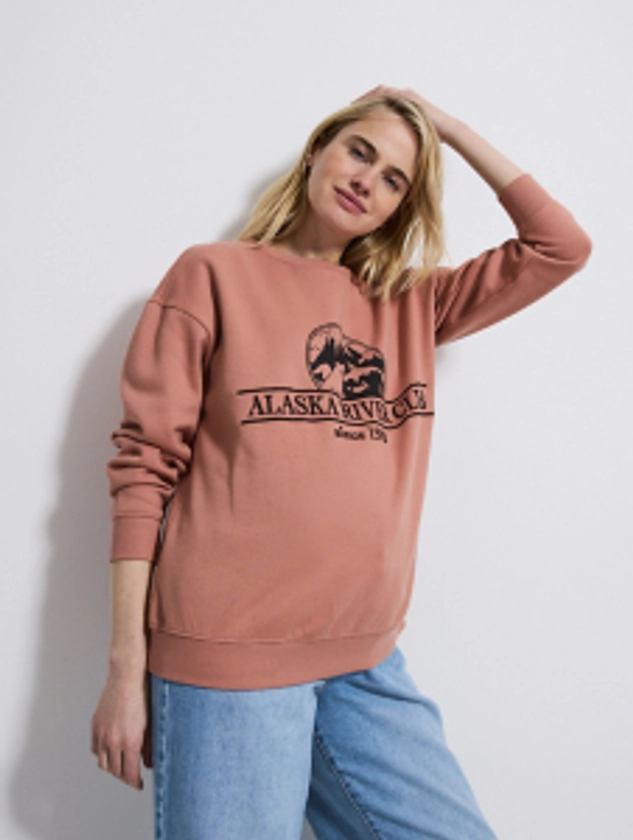 Maternity Pink Alaska Sweatshirt