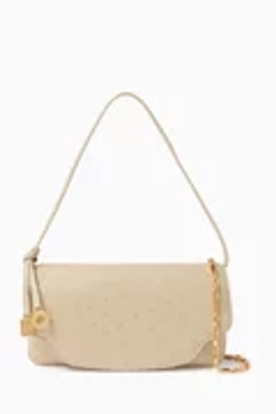 Buy Loro Piana Neutral Medium Onde Clutch in Ostrich Leather Online for Women | Ounass UAE