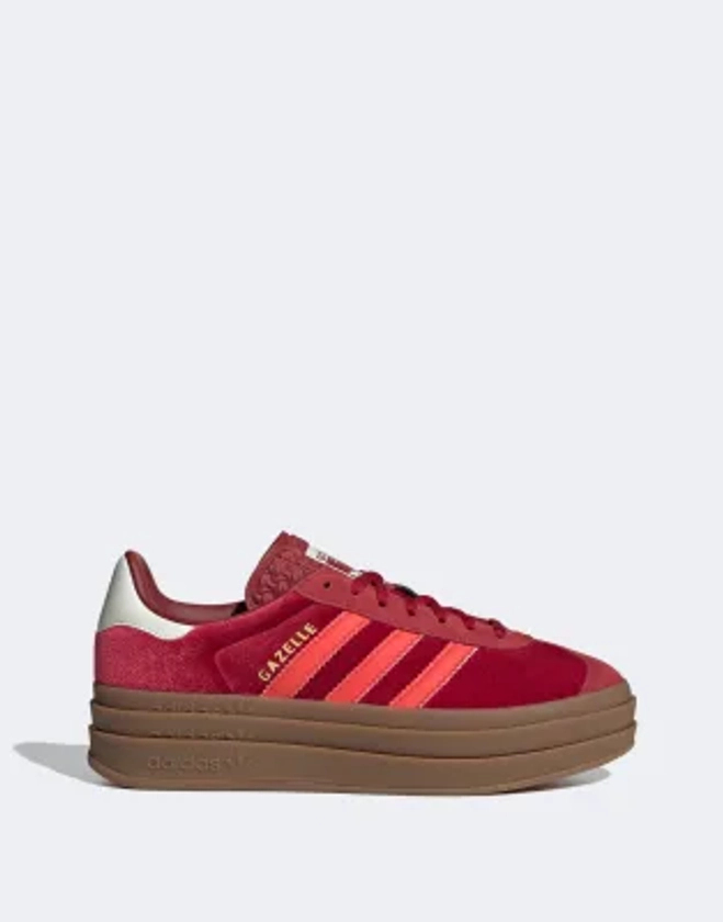 adidas Originals Gazelle Bold sneakers in burgundy