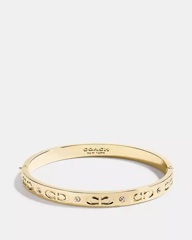 COACH® | Signature Hinged Bangle