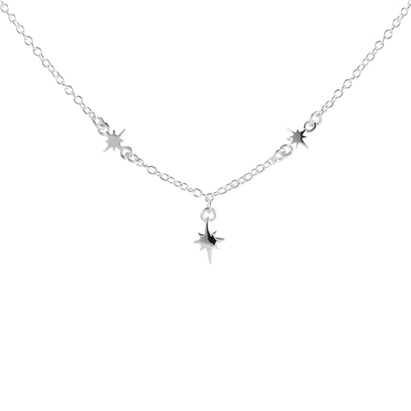 Sterling Silver Celestial Star Choker