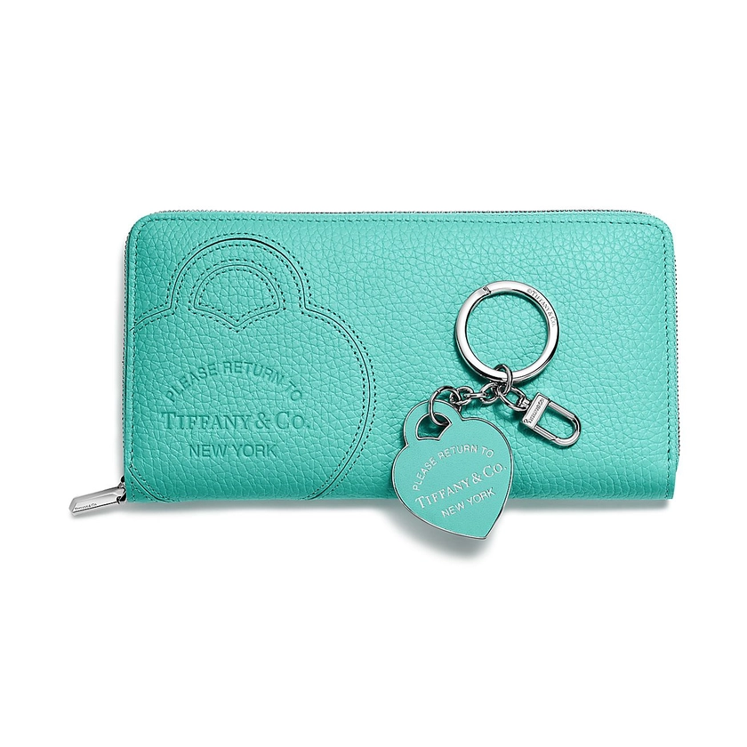Return to Tiffany®Zip Wallet and Key Ring Set
in Leather