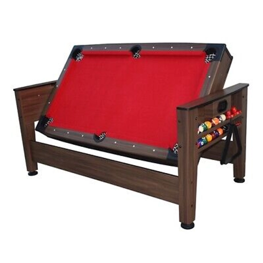 6 Ft Mahogany Flip Pool Table Billiard And Air Hockey Game Free Delivery 🚚 | eBay