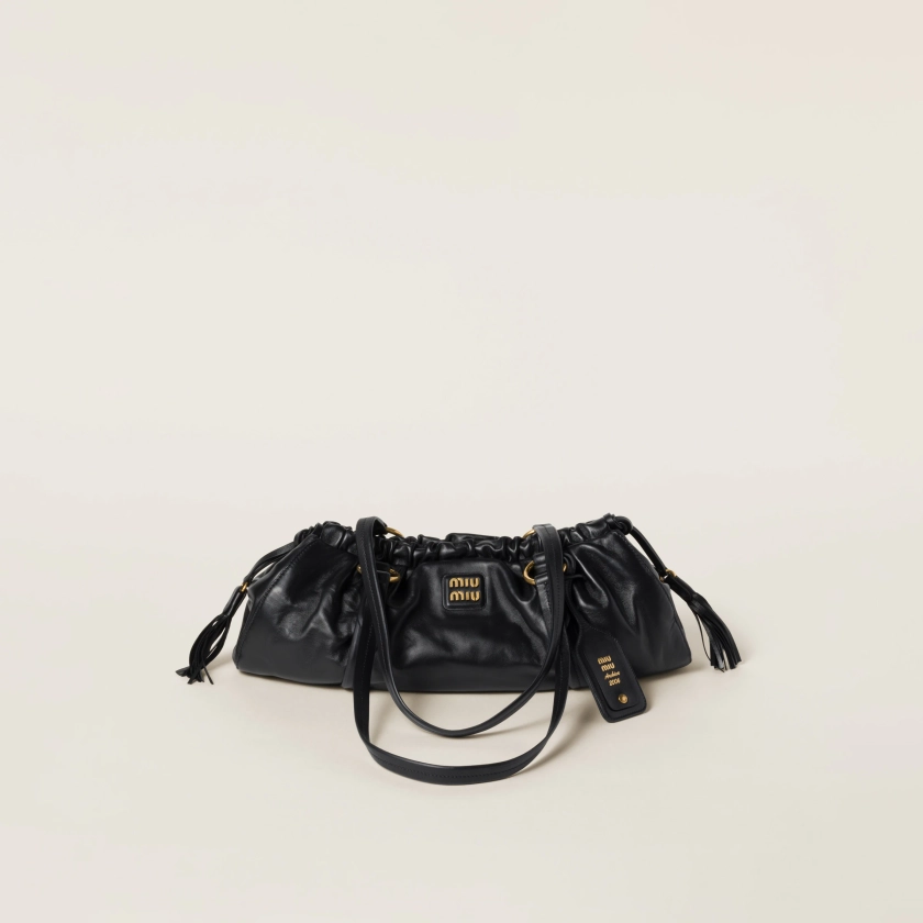 Black Joie Nappa Leather Bag | Miu Miu