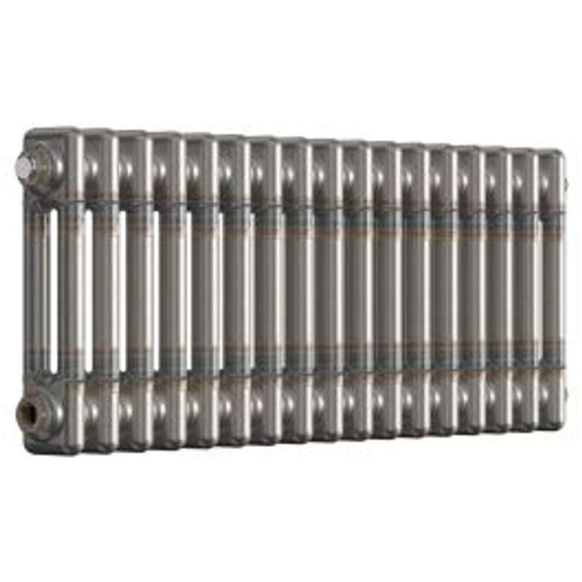 Horizontal 2 Column Radiator - Bare Metal Lacquer - 300 mm x 785 mm