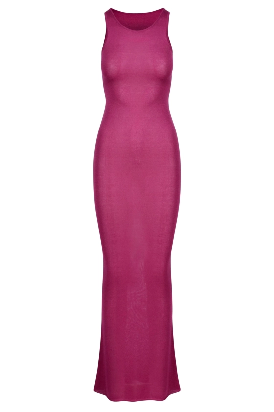 Natalia Dress - Magenta Jersey