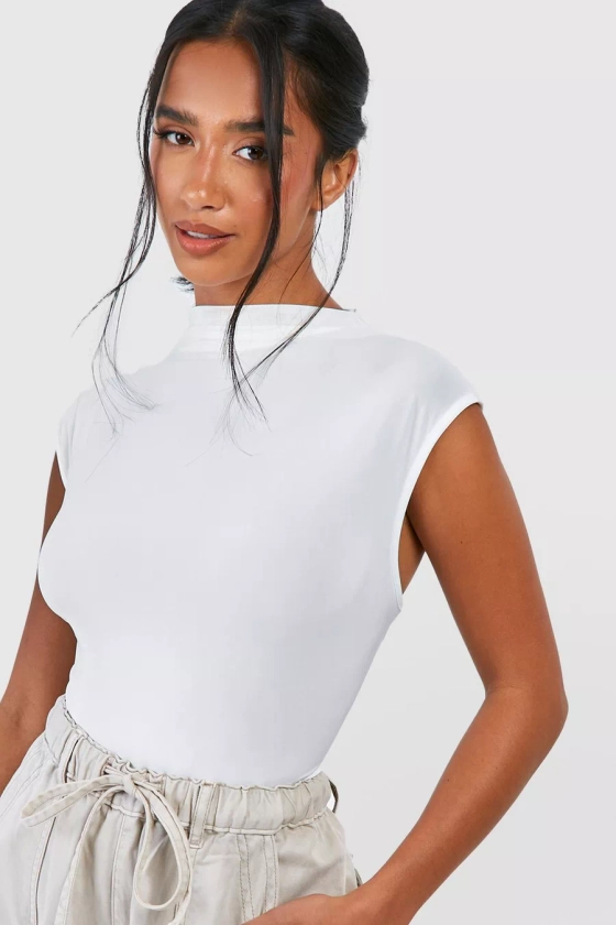 Petite Drape Detail Top