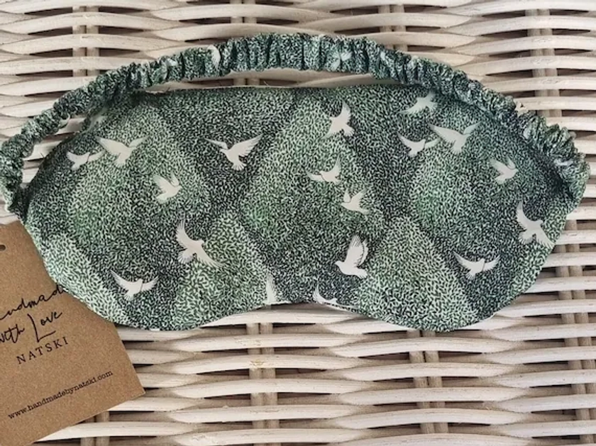 lavender Eye mask.Weighted eye mask/sleep. Made with Liberty print cotton fabric.