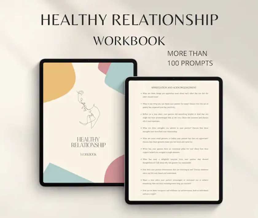Healthy Relationship Workbook With More Than 100 Prompts and Fun Ideas To Reignite Your Relationship | Journal Prompts for Couples