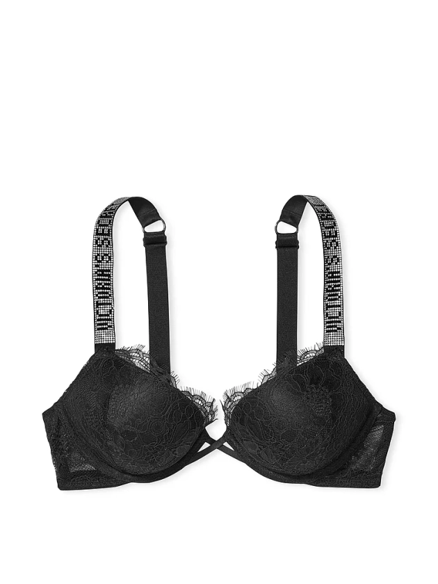 Bombshell Add-2-Cups Lace Shine Strap Push-Up Bra - Bras - Victoria's Secret