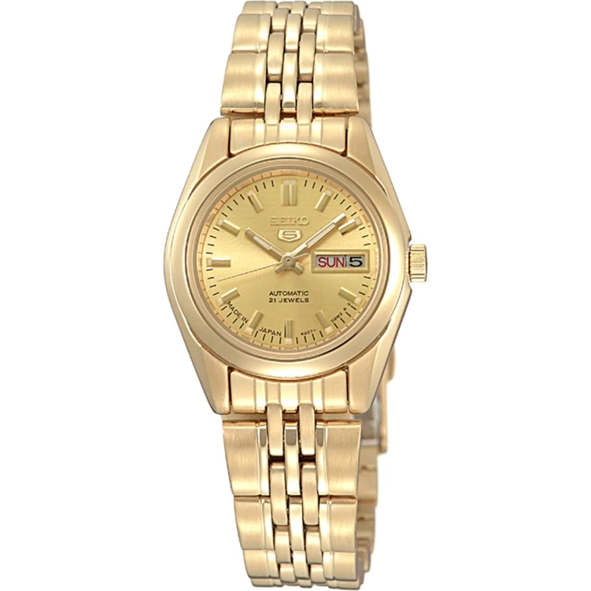 Seiko 5 Automatic Gold Ladies Watch SYMA38KS