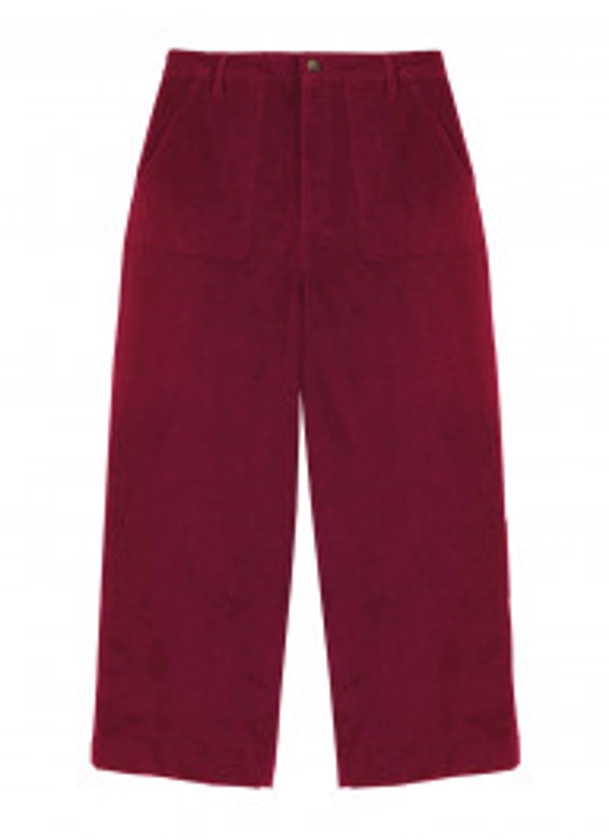 Lafayette Wide Leg Corduroy Trousers - Cabernet