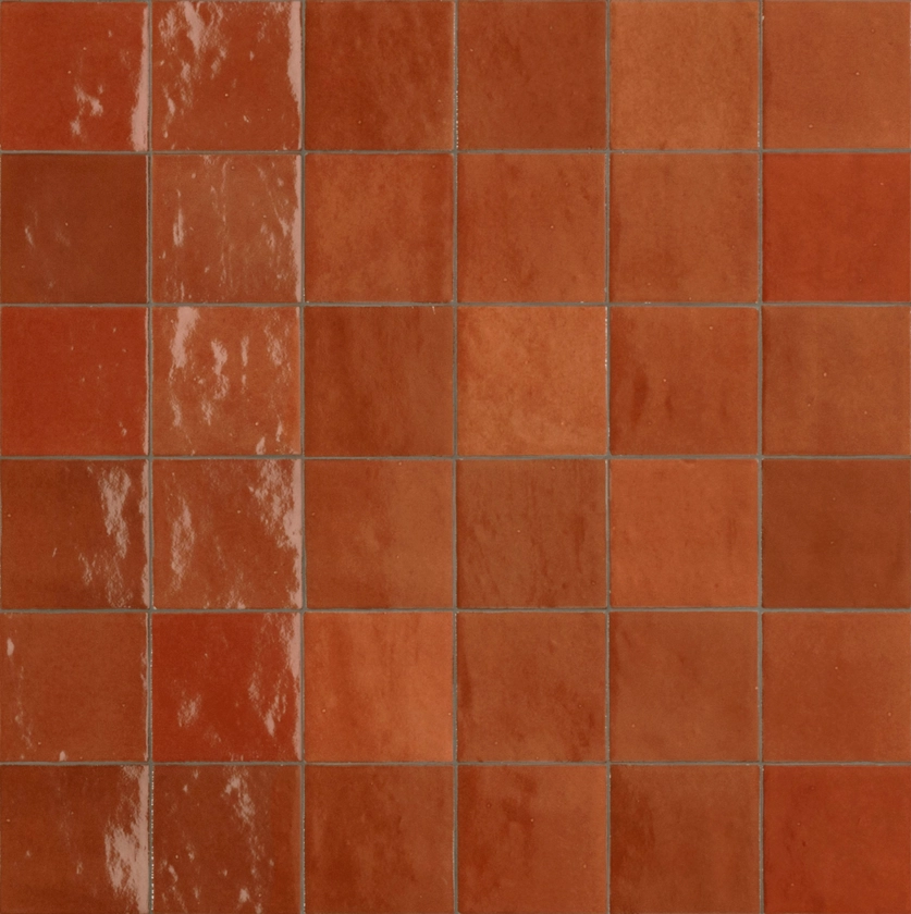 Zellige 2022 Coral Gloss Ceramic Tiles | Mandarin Stone