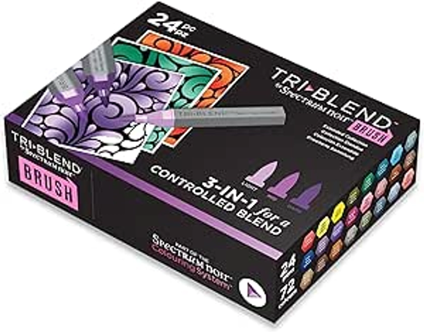 Amazon.com: Crafter's Companion SN-Triblend Brush-Extended Collection-24pc Set, Multicoloured