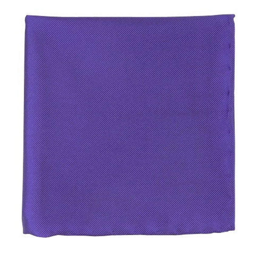 Solid Twill Violet Pocket Square | Silk Pocket Squares | Tie Bar