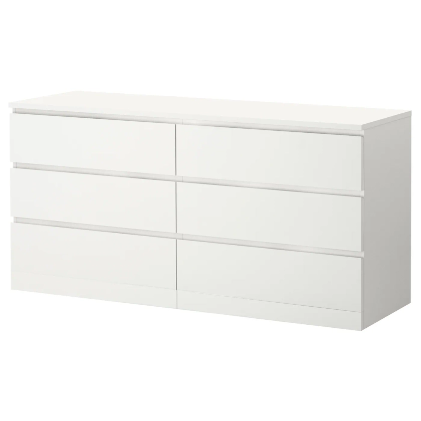 MALM white, Chest of 6 drawers, 160x78 cm - IKEA