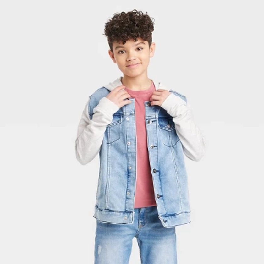 Boys' Denim Jacket - art class™ Light Wash L