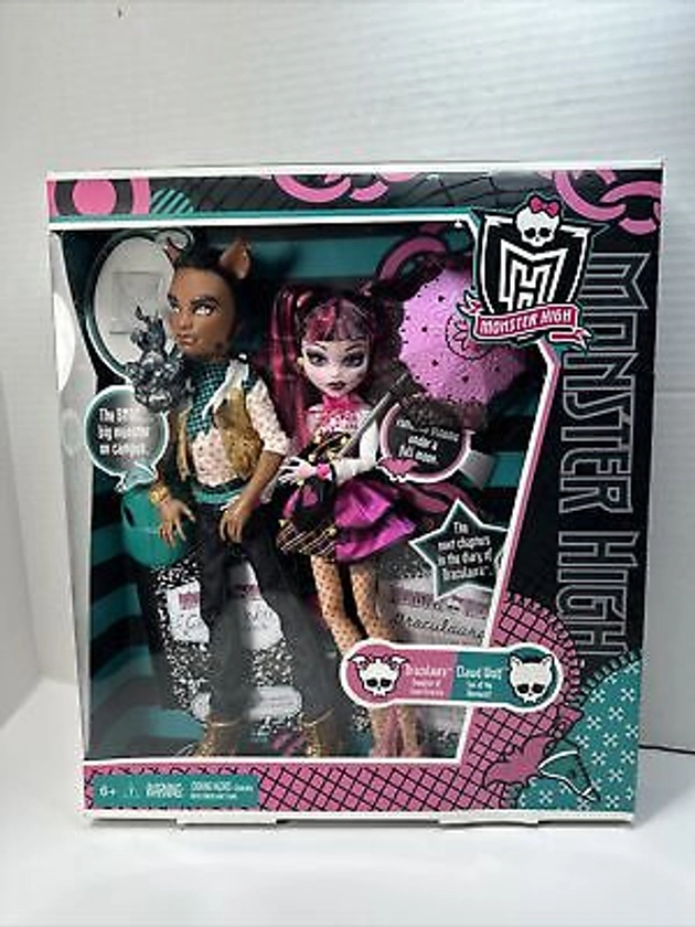 Monster High Forbitten Love Dolls Draculaura Clawd Wolf NIB