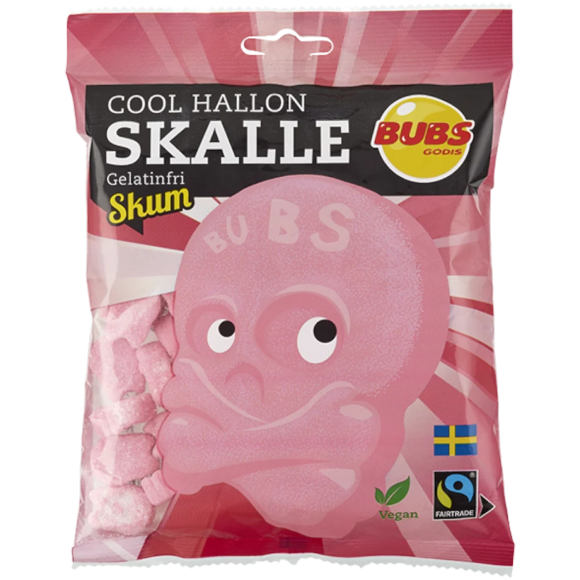 BUBS Cool Raspberry Skull Foam Peg Bag (Sweden) - 3.17oz (90g)