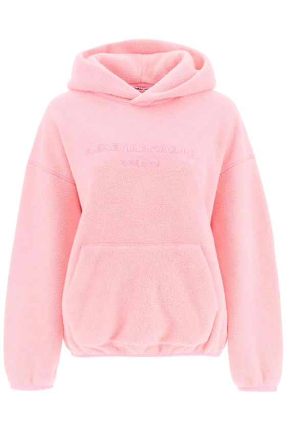 Hooded Fleece Sweatshirt In Pink