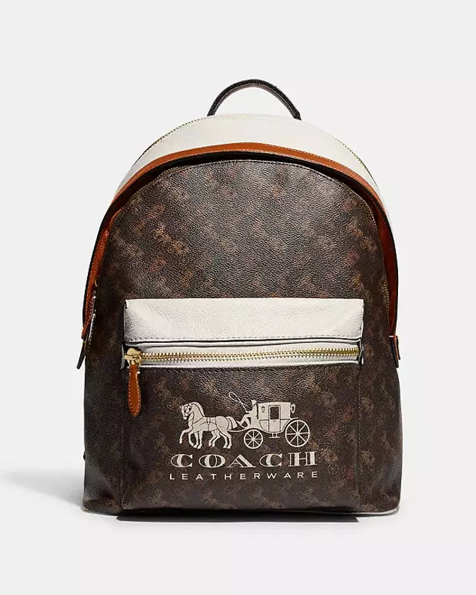 COACH® | Charter Backpack With Horse And Carriage Print