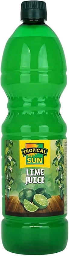 Tropical Sun 100% Pure Lime Juice, 1L (Pack of 1). Perfect for Tacos, Drinks, Sauces, Salad Dressings