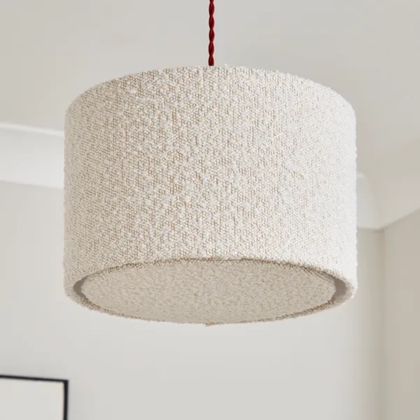 Hazelle Boucle Drum Lamp Shade