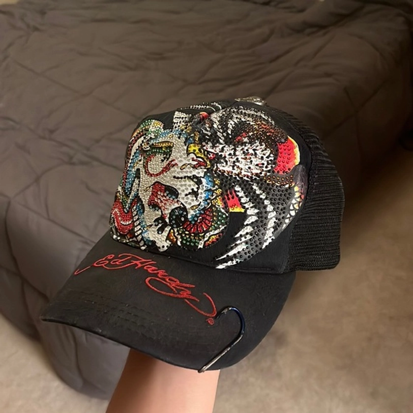 ed hardy trucker hat