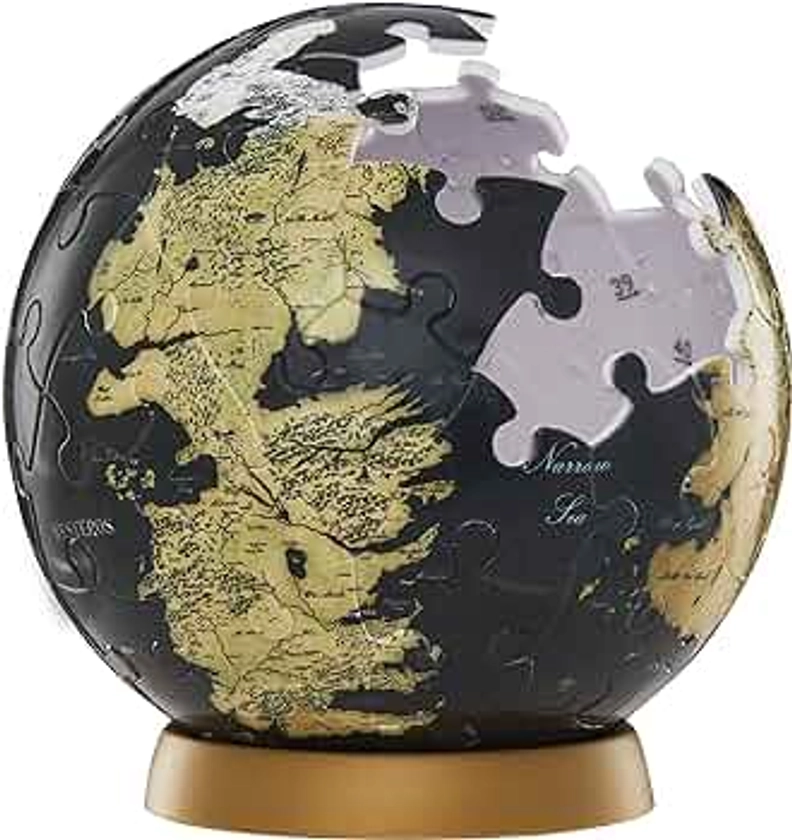 4D Cityscape Game of Thrones (GoT) 3D Westeros and Essos Globe Puzzle, 3-inch