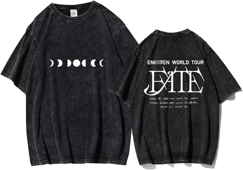 en Fat-e 2024 Tour T-Shirt JUNGWON HEESEUNG Jay Jake SUNGHOON SUNOO NI-KI Hommes Femmes T-Shirt