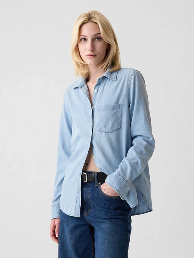 Organic Cotton Denim Perfect Shirt