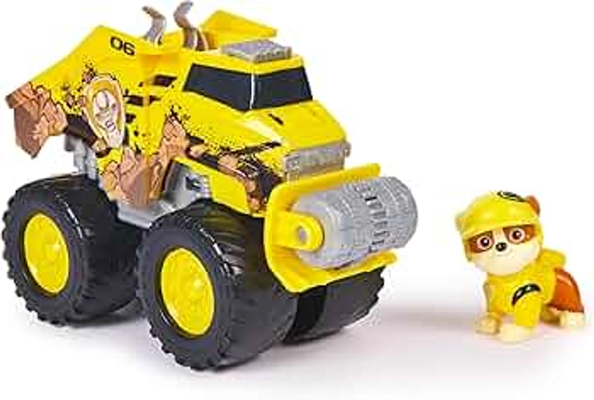 Paw Patrol: Rescue Wheels Rubble’s Bulldozer, Toy Truck with Vehicle Transformation and Collectible Action Figure, Kids’ Toys for Boys & Girls Ages 3+