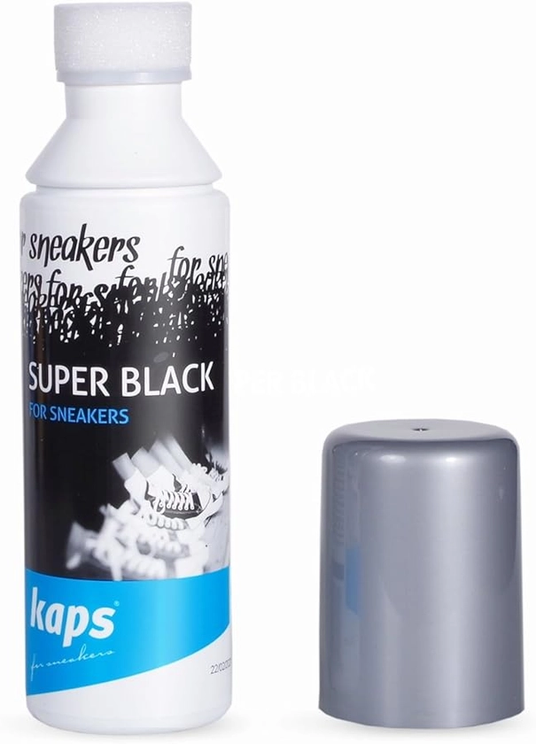 Kaps Super Black, Produit Restauration Couleur Noire pour Chaussures Décontractées et Baskets, Cuir et Textile, 75ml - 2.53 fl oz