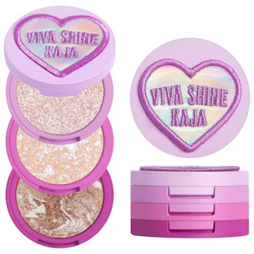 Viva Shine Bento Highlighter + Eyeshadow Palette - Kaja | Sephora