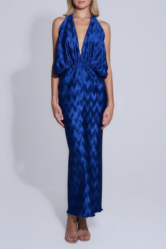 Riviera Sleeveless Gown - Deep Azure