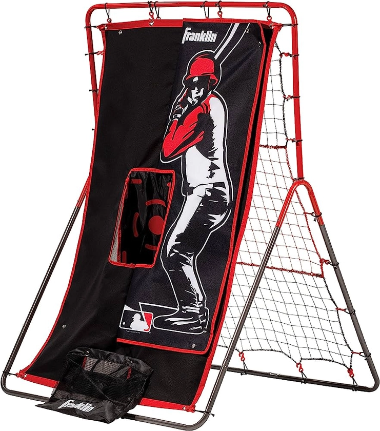 Amazon.com : Franklin Sports Baseball Pitching Target and Rebounder Net - 2-in-1 Switch Hitter Pitch Trainer + Pitchback Net - Pitching Target with Hitter + Strikezone, Red : Sports & Outdoors
