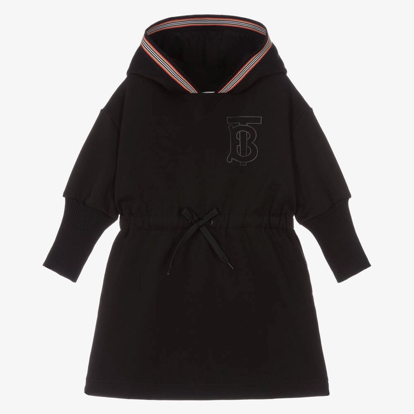 Burberry Black Hooded Cotton Dress