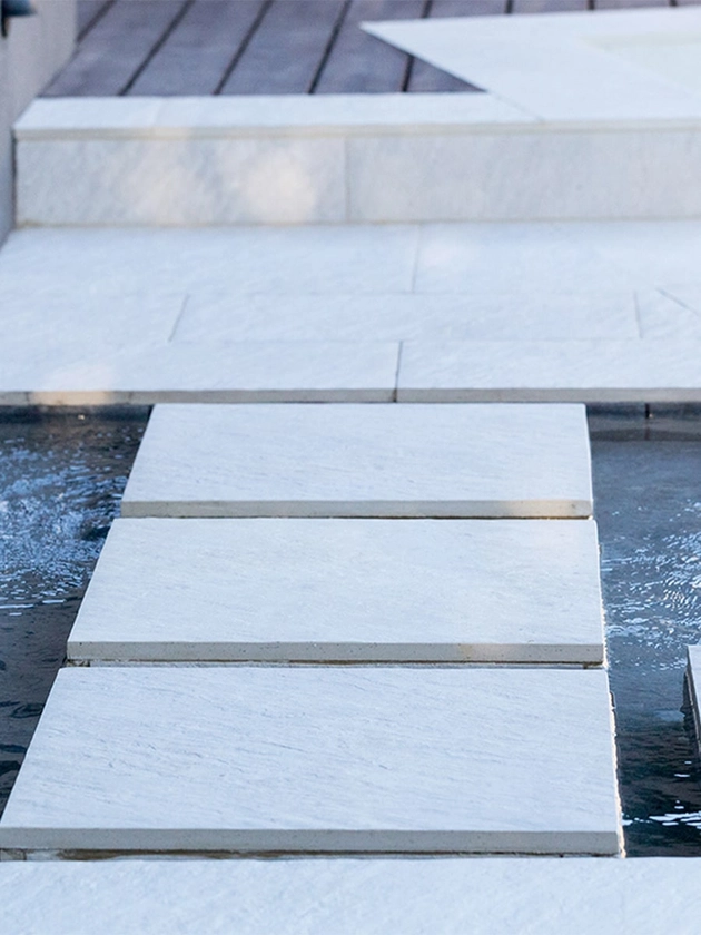 Indiana Blanco Outdoor Porcelain Paving Slabs - 1200x600x20mm