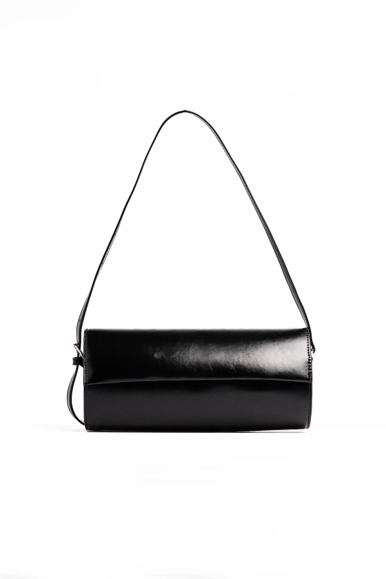 Oval Long Shoulder Bag Black