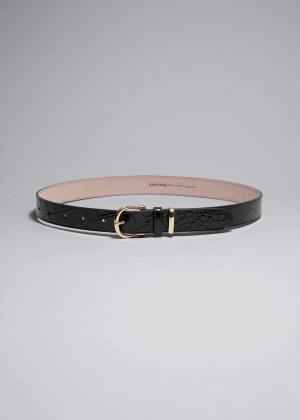 Croco Leather Belt