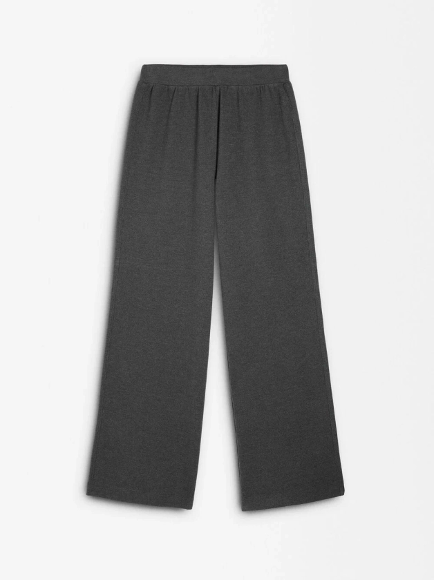 Loose-Fitting Trousers With Elastic Waistband Grey | Parfois