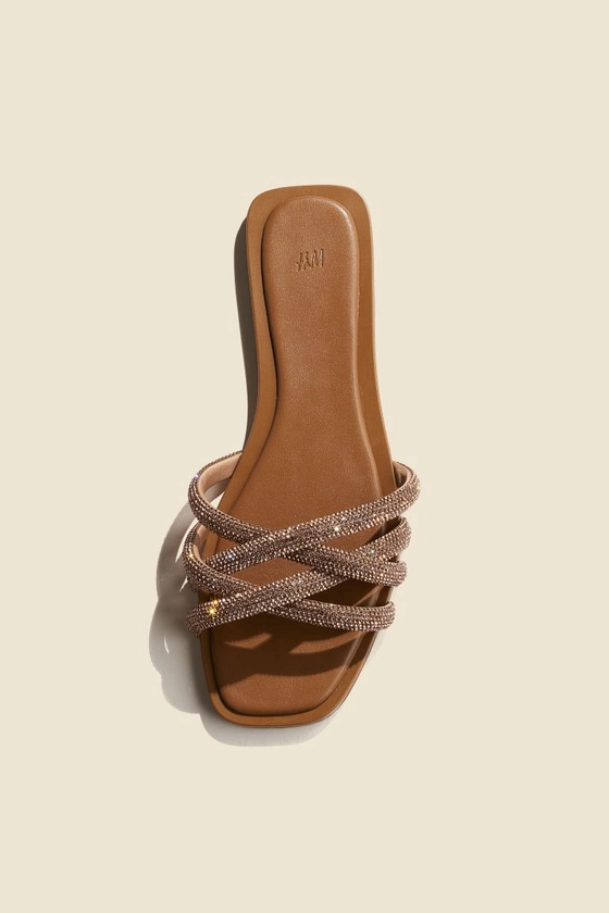 Rhinestone-embellished sandals