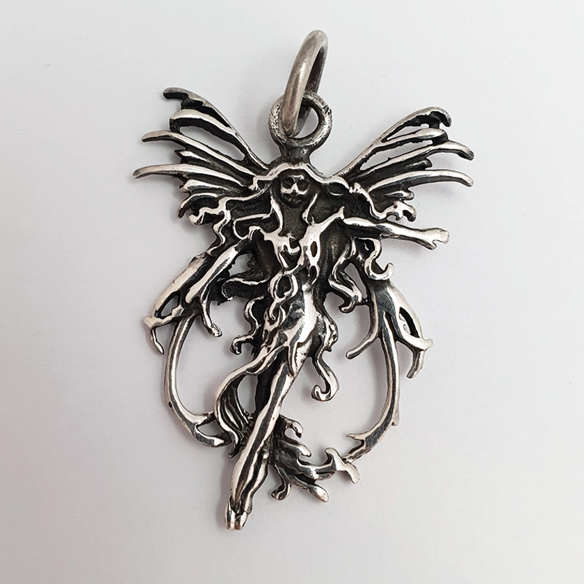 pendentif argent fée