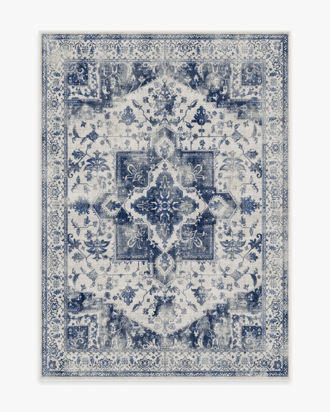 Kira Delft Blue Tufted Rug | Ruggable