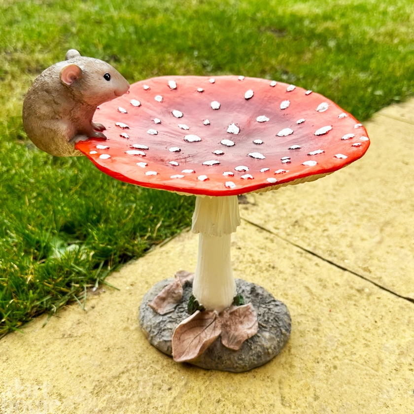 Darthome Standing Toadstool Bird Feeder 23x24x20cm