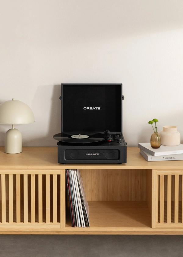 RECORD PLAYER COMPACT - Platine rétro avec lecteur/enregistreur Bluetooth, USB, SD, MicroSD et Mp3