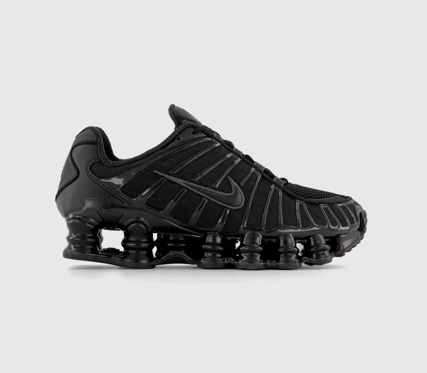 Nike Nike Shox TL Trainers Black Metallic Hematite Max Orange - Unisex Sports