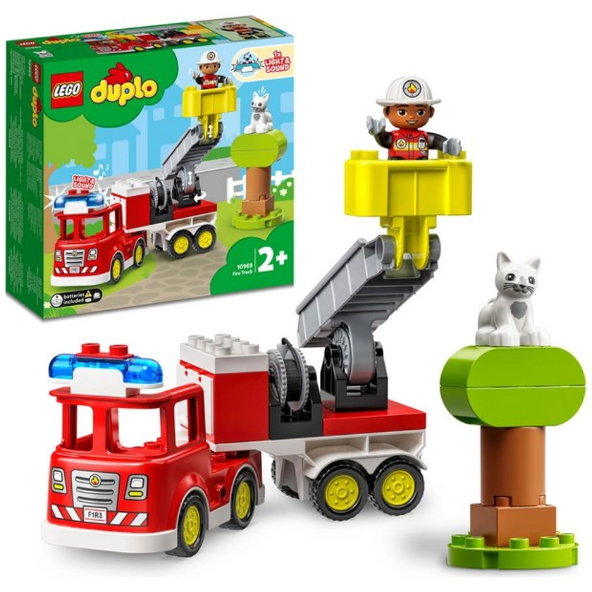 Buy LEGO DUPLO Town Fire Engine Toy for 2 Year Olds 10969 | LEGO | Argos