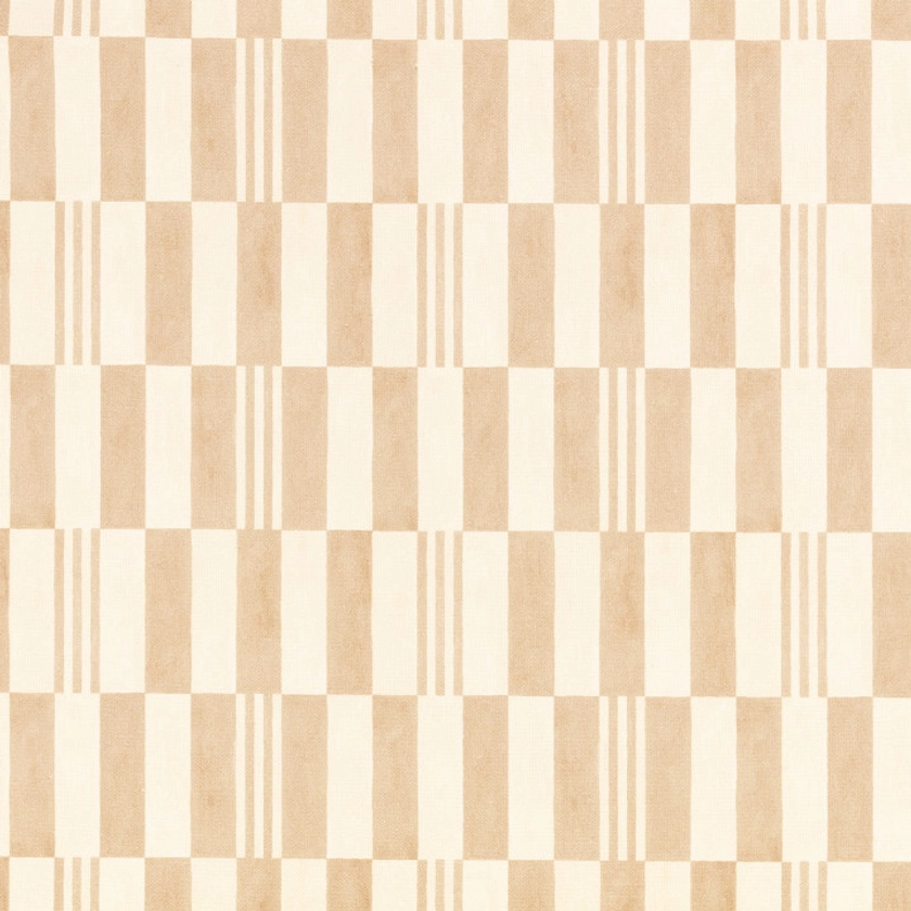 Checkerboard Recycled Natural | Segment Prints Recycled | Printed 100% Recycled Cotton | Kirkby Design